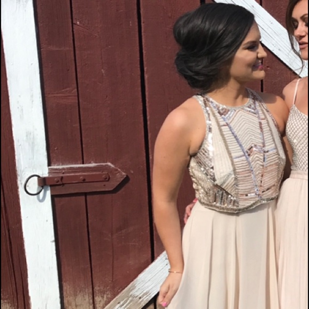 BEAUTIFUL NUDE ASOS BRIDESMAID DRESS